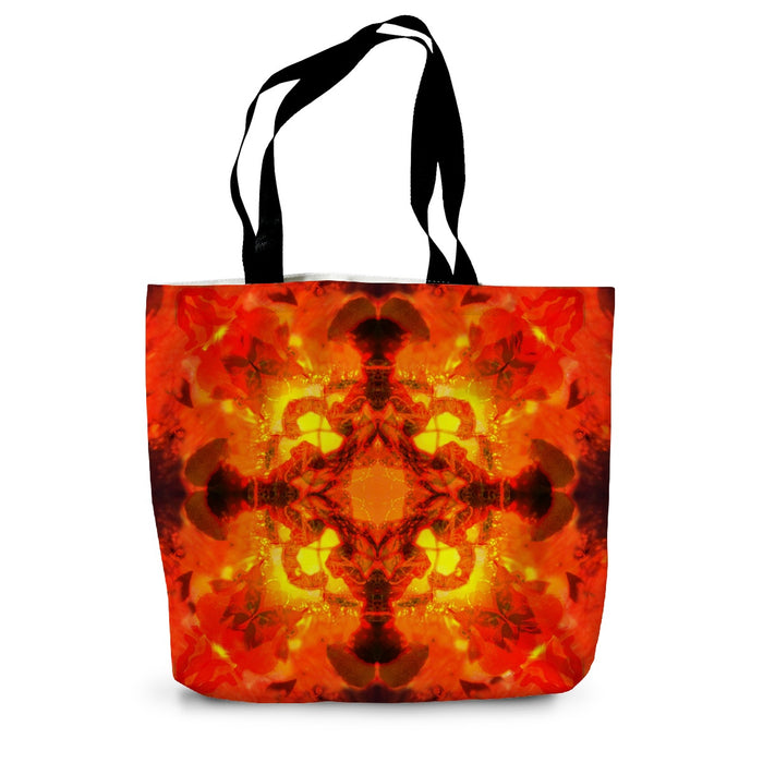 Fire Elemental Mandala Canvas Tote Bag